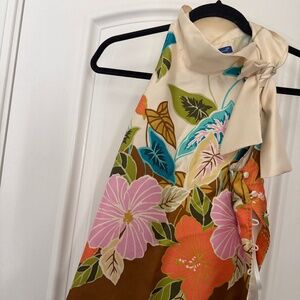 Tori Richard sleeveless silk floral blouse - 12